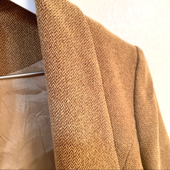 Alberto Makali Camel Open Front Drape Blazer - Picture 10 of 12